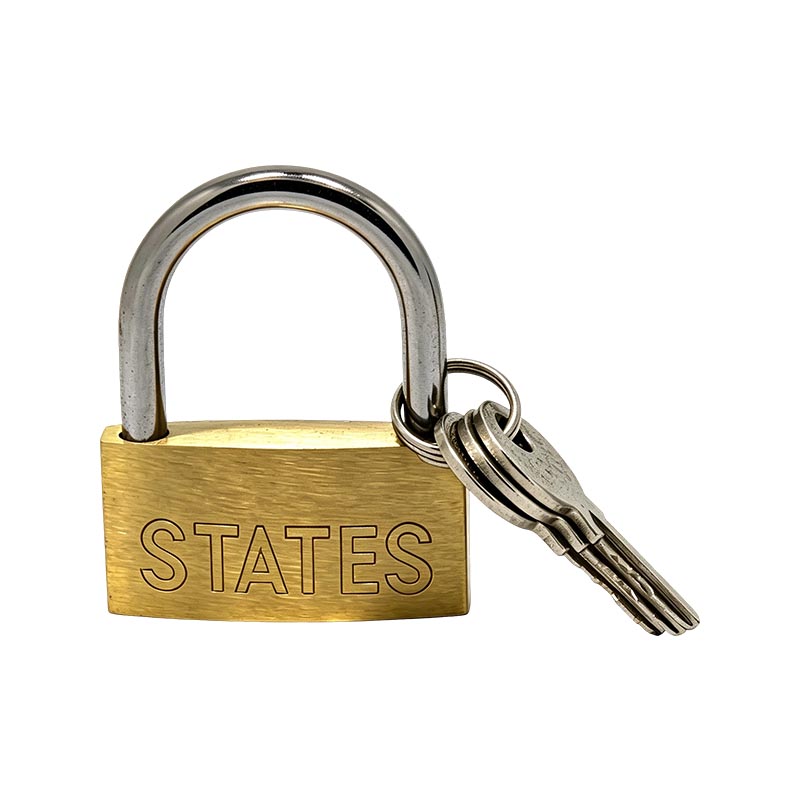 STATES Thin Brass Padlock