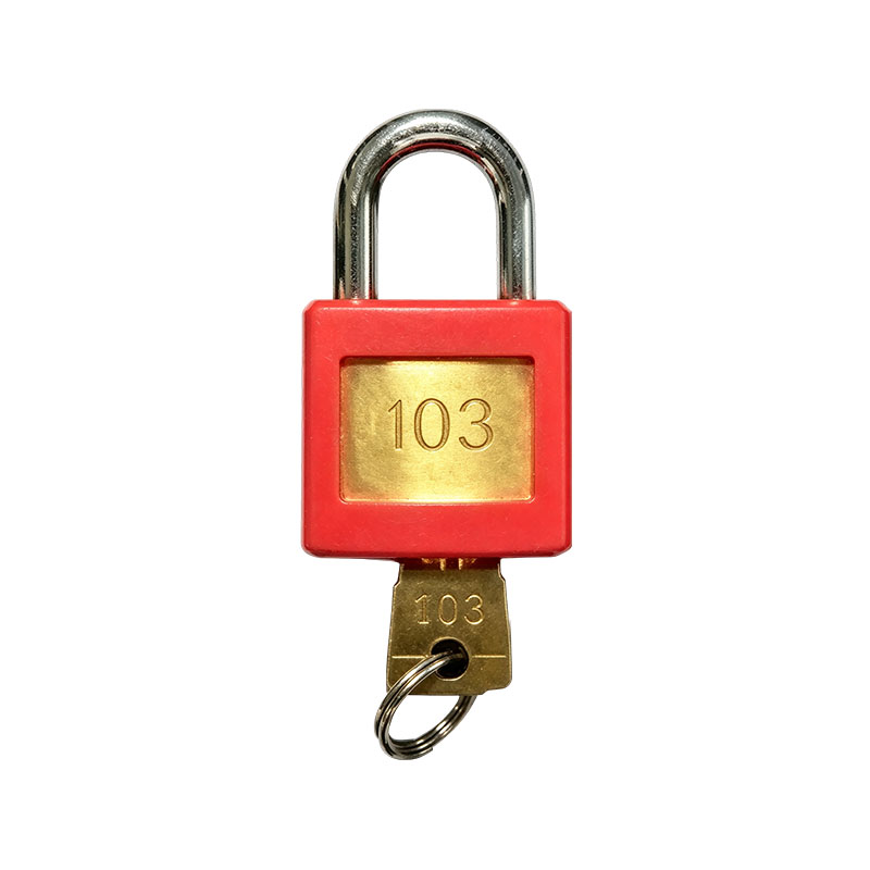 Red Silicone Sleeve Brass Fire Padlock
